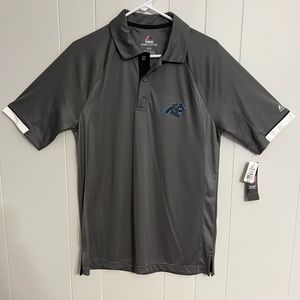 Majestic‎ cool base Carolina Panthers polo size M NWT